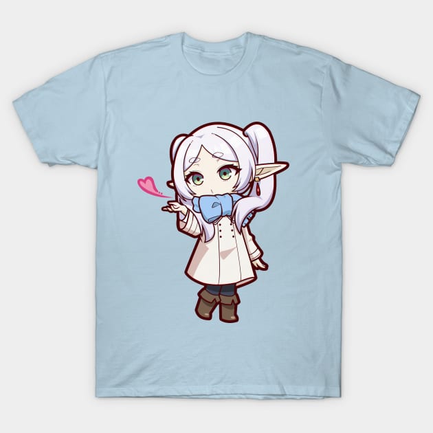 Frieren - Flying Kiss T-Shirt by Despuntater